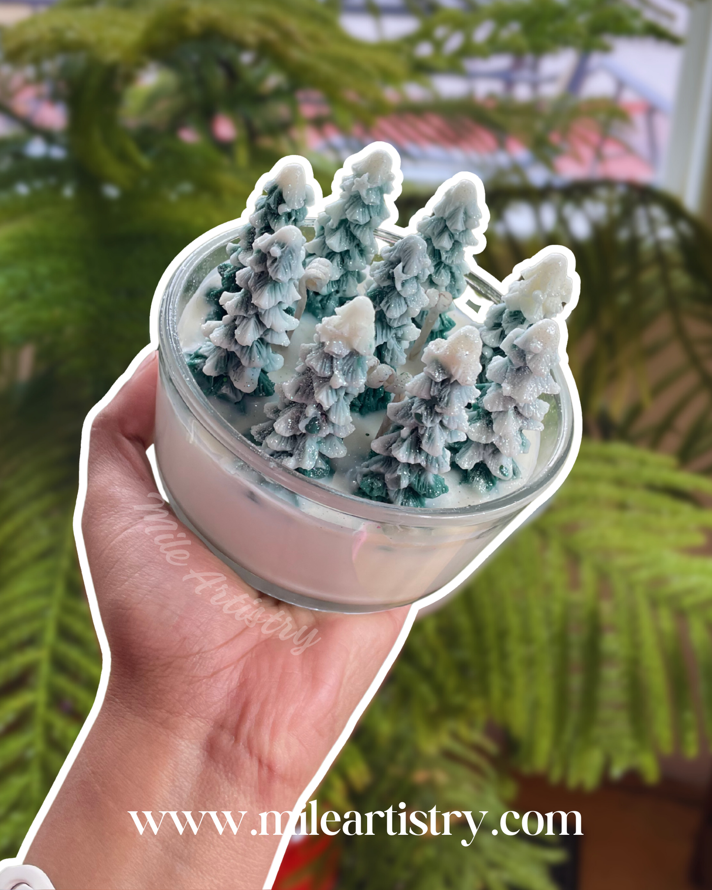 π Blue Spruce Forest Bowl Candle